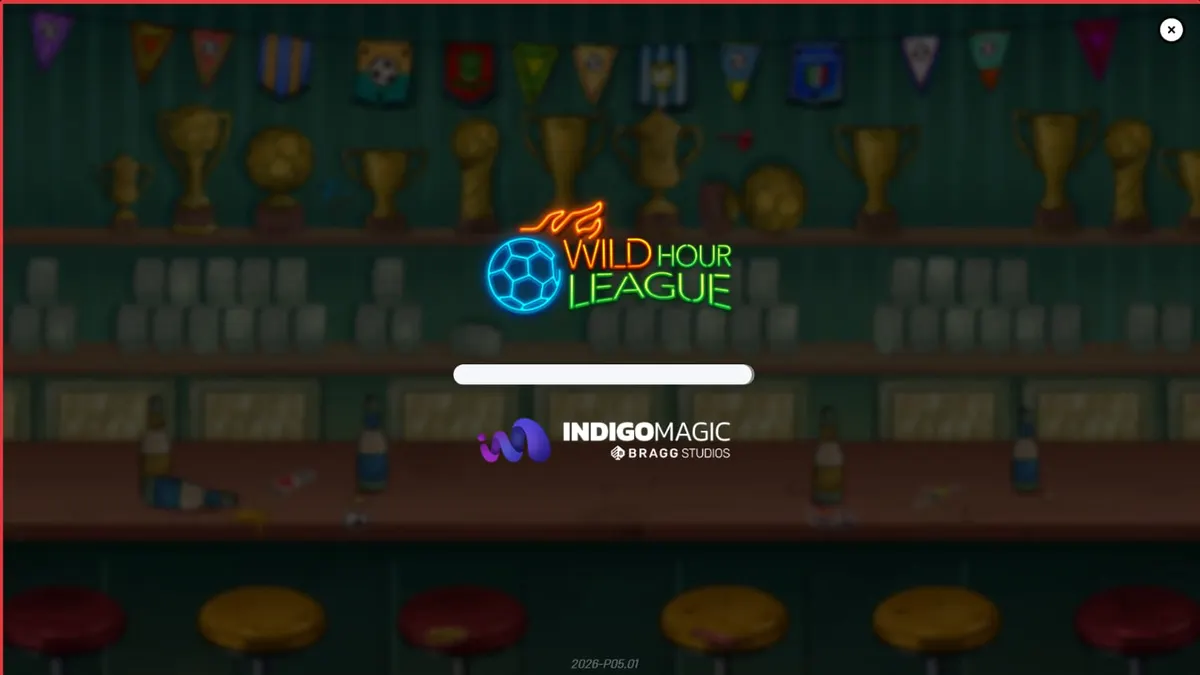 Wild Hour League স্লট গেমের নিয়ন স্পোর্টস বার থিম এবং ফুটবল গিয়ার